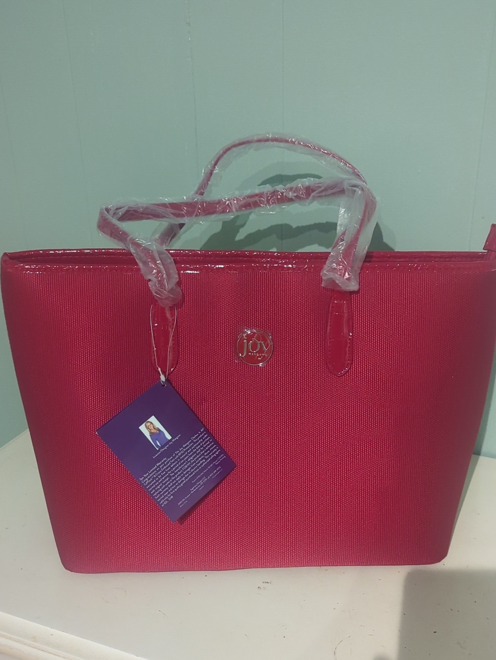 Red Tote Bag for Women - Structured Everyday Handbag